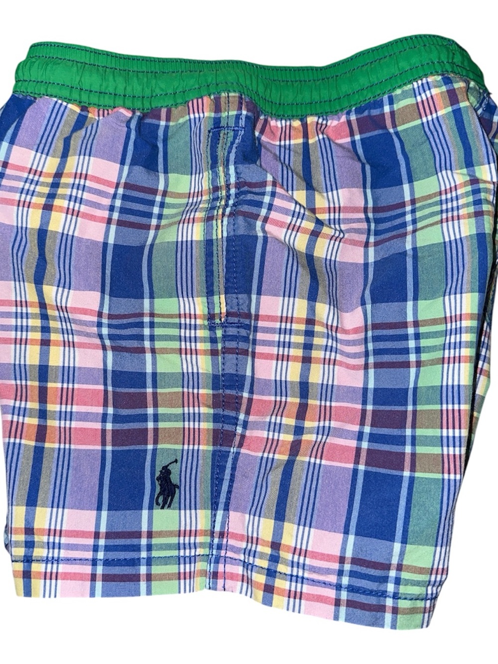 Polo by Ralph Lauren Green Waistband Multicolor Plaid Boys' Shorts